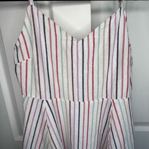 Gap Linen Blend Striped Sundress Size Large - Picture 2 of 6